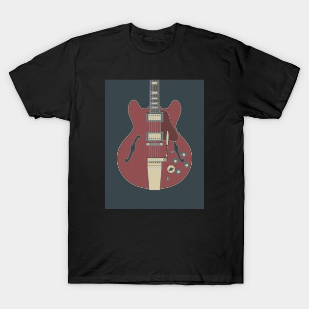 Vintage Hollow Body Guitar T-Shirt by milhad